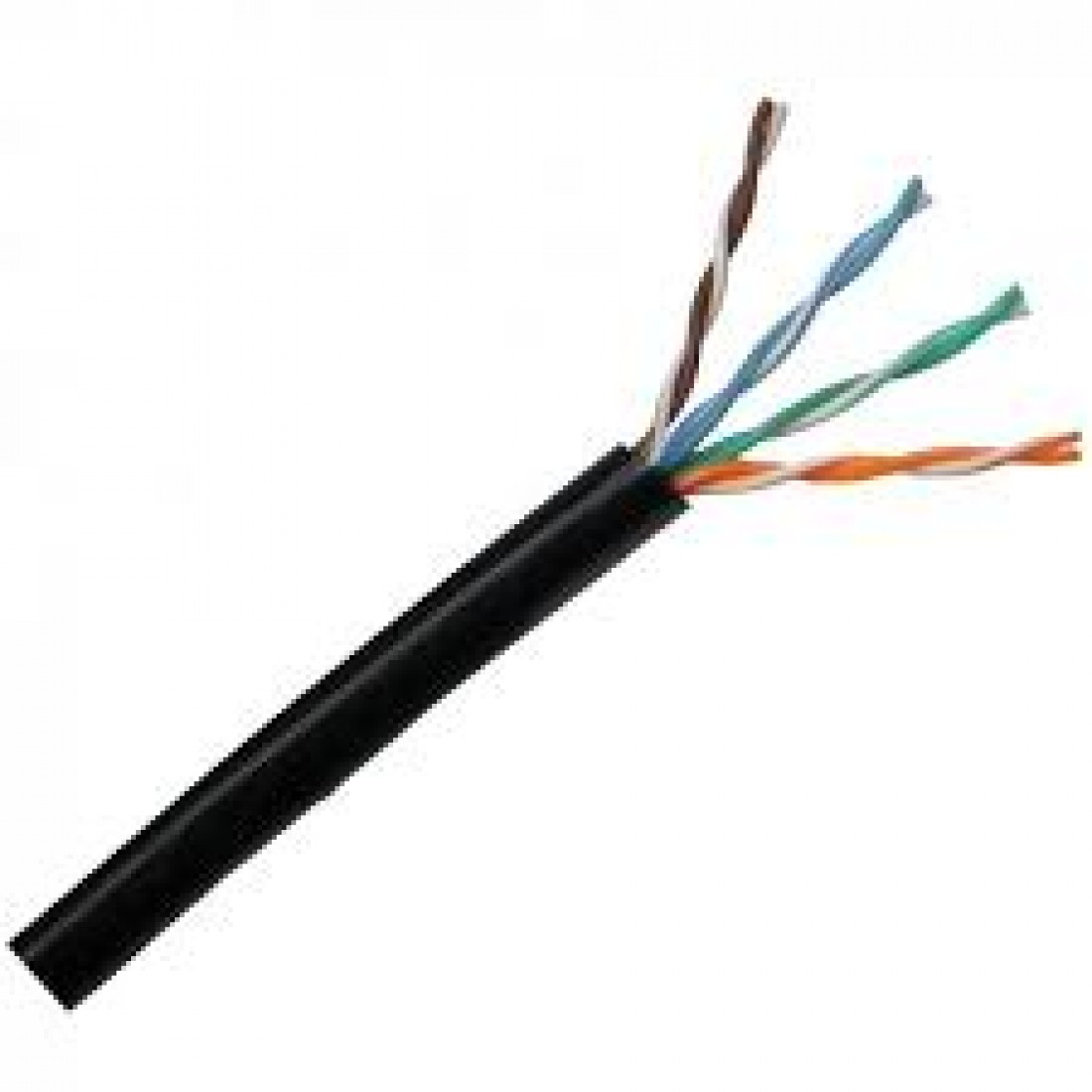 Cable UTP Cat 5e 4x2x24 AWG Exterior de 4 pares aislación